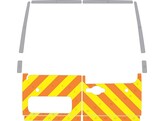 Striping Renault Master/Opel Movano 2020 H2 - Half Chevrons  under windows  Orange/Yellow/White 10 c