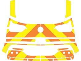 Striping Rear BMW i3 FLuo Yellow/fluo orange 15 cm Avery prismatic klasse III