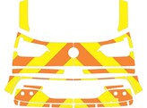 Striping Rear BMW i3 FLuo Yellow/fluo orange 15 cm Avery prismatic klasse III