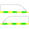 Striping Mercedes Sprinter 2018 L2H2 - Half Battenburg T11500 Grun/Gelb/Wei   links   rechts  1 Schi