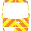 Striping Mercedes Sprinter H2 Chevrons Avery Prismatic Orange/Yellow 20 cm with doors 270  with wind