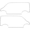 Outline Volkswagen Transporter T6 2016 L1H1 - Avery ECE104 White Class III - 2 sliding doors