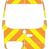 Striping Mercedes Sprinter 316  RWD  2018 H2 - Chevrons T11500 Orange/Jaune 20 cm avec vitres