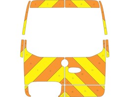 Striping Mercedes Sprinter 316  RWD  2018 H2 - Chevrons T11500 Orange/Gelb 20 cm mit Fenster