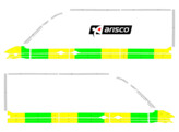 Striping Volkswagen Crafter 2017 L3H3 - Half Battenburg T11500 Groen/Geel/Wit  links   rechts  2 schuifdeuren