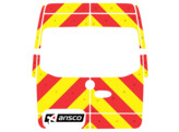 Striping Mercedes Sprinter 2018 H2 - Chevrons T7500 Rouge/Jaune 20 cm - avec vitres