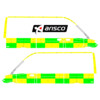 Striping Mercedes Sprinter 2018 L2H2 - Battenburg T11500 Yellow/Green/White  left   right  1 sliding