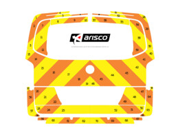 Striping Mercedes V-Class  2019 - Chevrons T11500 Orange/Yellow 15 cm - UZ Gent