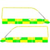 Striping Mercedes Sprinter 2018 L2H2 - Battenburg Avery T11500 Green/Yellow/White  left   right  2 s