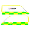 Striping Mercedes Sprinter 2018 L2H2 - Battenburg Avery T11500 Green/Yellow/White  left   right  2 s