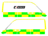 Striping Mercedes Sprinter 2018 L2H2 - Battenburg Avery T11500 Green/Yellow/White  left   right  2 s