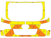 Striping Audi A6 Avant Allroad 2011-2018 SMUR Chevrons Orange/Jaune 1-CFN-301