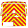 Striping MAN TGE/Volkswagen Crafter H2 2018- Chevrons T7500 Rood/Geel 10 cm - zonder ramen