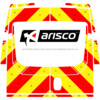 Striping Iveco Daily H2 - Chevrons T11500 Rood/Geel 20 cm met ruiten