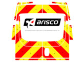 Striping Iveco Daily H2 - Chevrons T11500 Rouge/Jaune 20 cm avec vitres