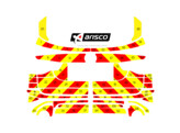 Striping BMW X3 2019 - Chevrons T7500 Rouge/Jaune 10 cm