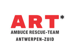 Logo 2 couleurs - vinyl ART  ANTWERPEN-ZUID  40cm  Noir/Rouge 