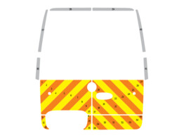 Striping Mercedes Sprinter 2019 H2 - Half Chevrons  under windows  T11500 Orange/Yellow/White 10 cm