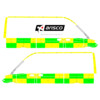 Striping Mercedes Sprinter 2018 L2H2 - Battenburg T11500 Green/Yellow/White  left   right  2 sliding