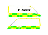 Striping Mercedes Sprinter 2018 L2H2 - Battenburg Avery T11500 Green/Yellow/White  left   right  2 s