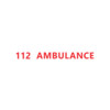 Opschrift  112  AMBULANCE  8 cm  achterdeuren 