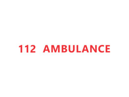 Schriftzug  112 AMBULANCE  8 cm  Heckturen 