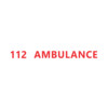 Lettering  112 AMBULANCE  9 cm  rear doors 