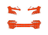 Arisco Bumpers Peugeot 308 Berline 2021- Avery Prismatic T7514 Orange