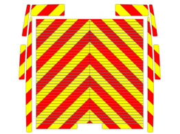 Striping Mercedes Sprinter 313CDI Rollladen - Chevrons V8000 Rot/Gelb 10 cm