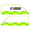 Striping Mercedes Sprinter 2019 L2H2 - Battenburg Avery Prismatic T11500 Green/Yellow/White KIT  lef