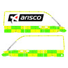 Striping Mercedes Sprinter 2019 L2H2 - Battenburg Avery Prismatic T11500 Green/Yellow/White KIT  lef