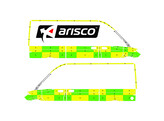 Striping Mercedes Sprinter 2019 L2H2 - Battenburg Avery Prismatic T11500 Green/Yellow/White KIT  lef