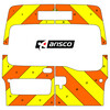 Striping Renault Master 2009 H2 - Chevrons Orange/Yellow 20cm