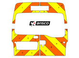 Striping Renault Master 2009 H2 - Chevrons Orange/Yellow 20cm