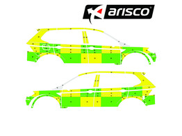 Striping Volkswagen Tiguan Allspace 2018 - Battenburg Green/Yellow/White KIT  left   right  - CH Jol