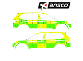 Striping Volkswagen Tiguan Allspace 2018 - Battenburg Green/Yellow/White KIT  left   right  - CH Jol