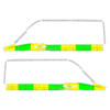 Striping Mercedes Sprinter 2012 L2H2 - Half Battenburg T11500 Vert/Jaune/Blanc  gauche   droite  2 p