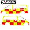 Striping Mercedes Vito 2016 A2 - Battenburg T11500 Rouge/Jaune/Blanc  gauche   droite  - 2 portes co