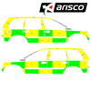 Striping Volvo XC90 2008 - Battenburg T7500 Jaune/Vert/Blanc  gauche   droite  - SMUR SAPG Gilly