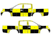 Striping Mercedes-BENZ X-KLASSE  Traffic Officer KIT Avery Prismatic Jaune / Oralite Noir  gauche  