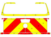 Striping Mercedes-BENZ X-KLASSE Rear Chevrons red/yellow 20cm