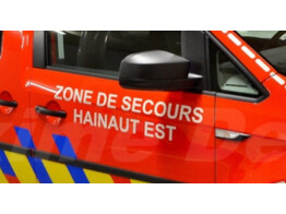 Lettering  ZONE DE SECOURS HAINAUT EST  - White