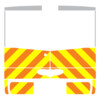 Striping Renault Trafic 2020 H1 - Half Chevrons V8000 Orange/Yellow/White 10 cm with tailgate and wi