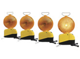 Set van 4 Star Flash Led 627A Amber   oplaadstation