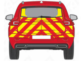 Striping Volvo XC40 2021- Chevrons Red/Yellow 10 cm