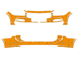 Arisco Bumpers Volvo V90 2018- T7514 Oranje  facelift voorbumper  FEDPOL