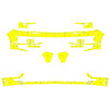 Arisco Bumpers VW Transporter T6 2016 2021 Tailgate Avery Prismatic T11513 Fluo Yellow