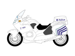 Police Striping classe 2 moto/scooter grande