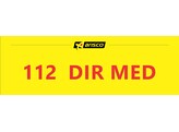 Opschrift  112  DIR - MED   laadklep  7 cm