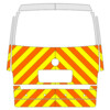 Striping Volkswagen Transporter T5 2014 Box Body - Full Rear Chevrons T11500 Orange/Jaune/Blanc 10 c